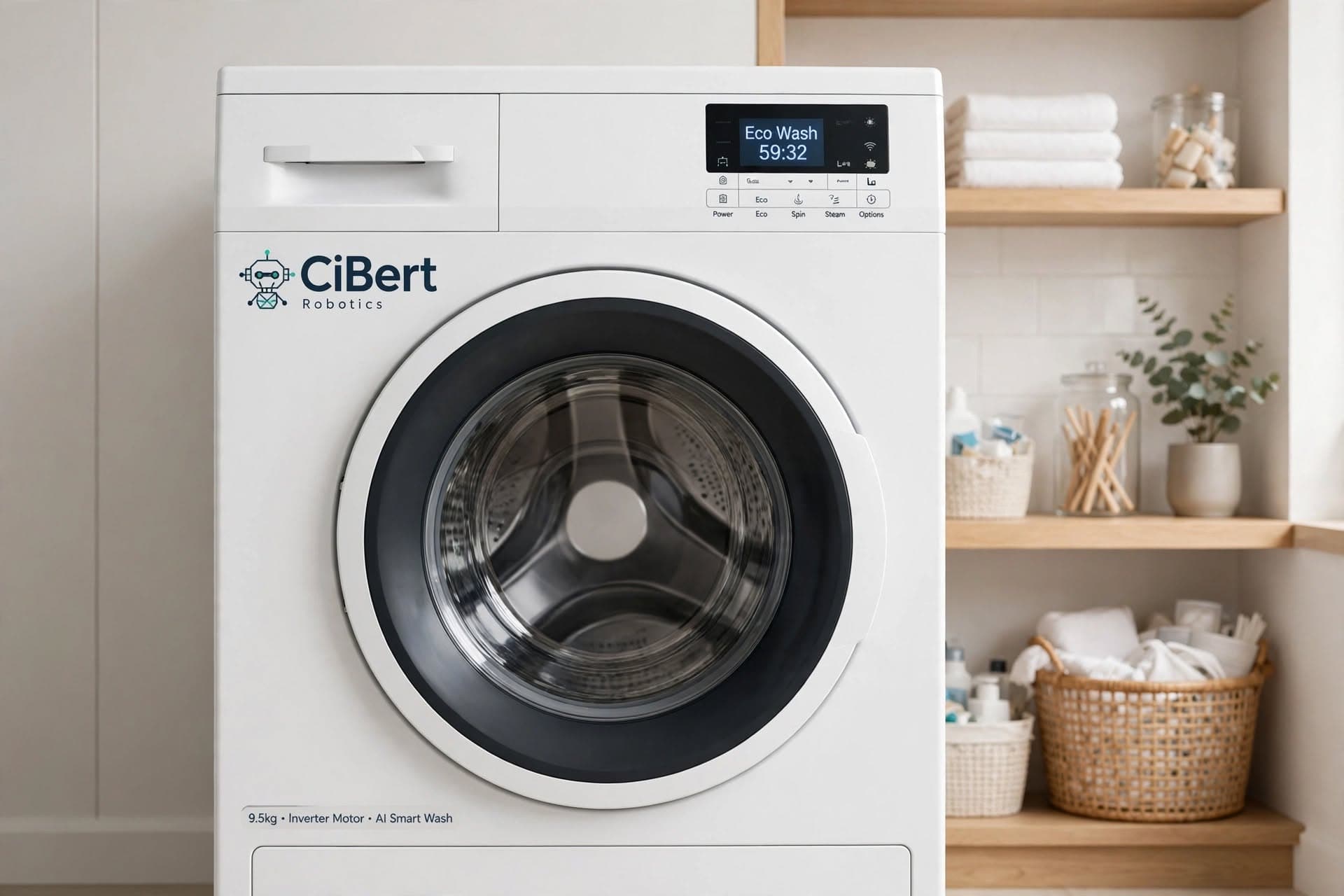 CiBert 9.5Kg Washing Machine Front Loader