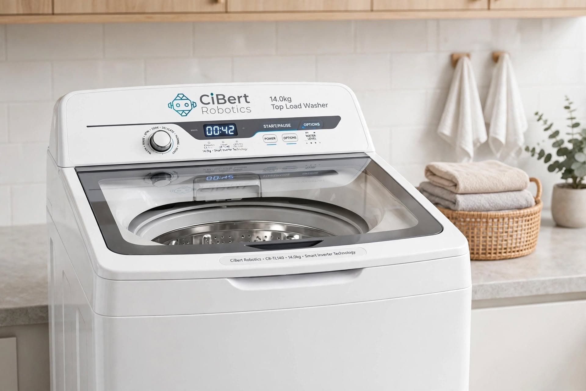 CiBert 14.0Kg AI Top Loader Washing Machine