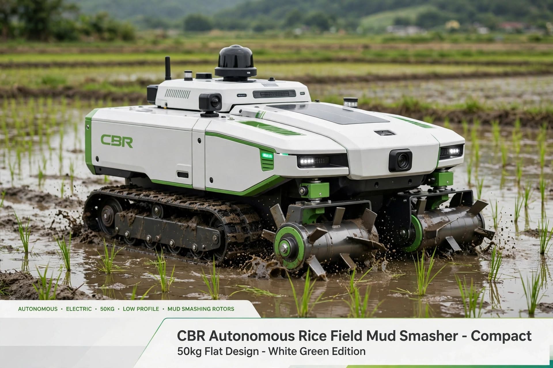 CBR Autonomous Rice Field Mud Smasher